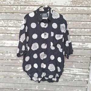 🌟 Vintage Cafe Brand Men's Large Camp Shirt Designed in Italy made in the USA